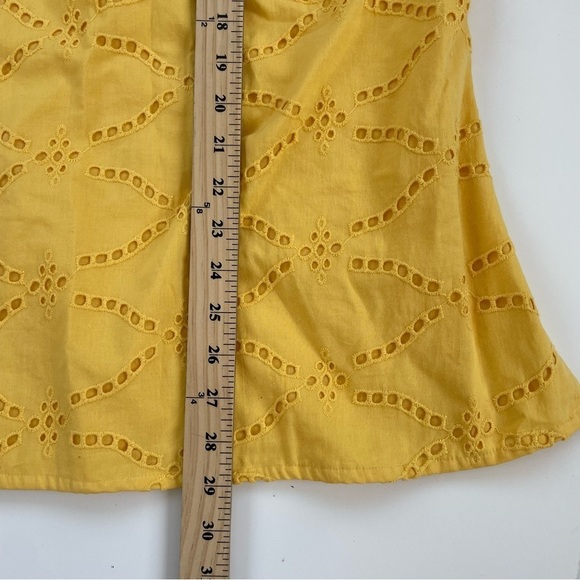 Lane Bryant Women's Yellow Classic Eyelet Blouse with Button Detail Size 20, NWT - Picture 9 of 9